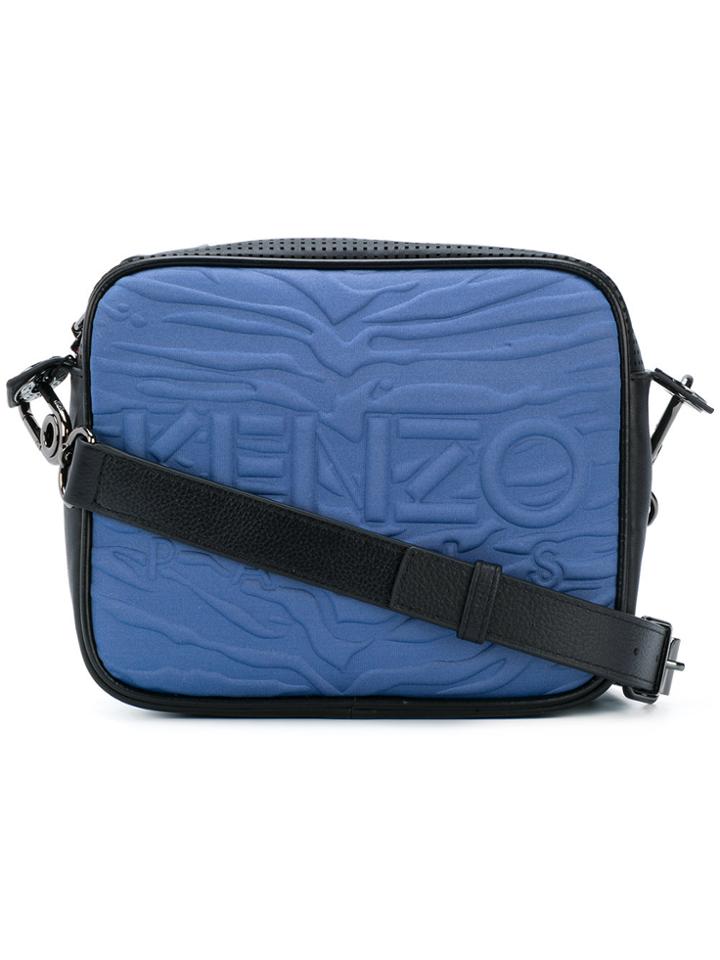 Kenzo Kombo Tiger Stripes Shoulder Bag - Blue