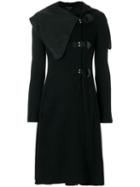 Giorgio Armani Pre-owned Oversized Asymmetric Lapels Coat - Black