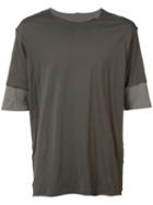 Attachment Layered T-shirt, Men's, Size: 5, Green, Cotton