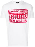 Dsquared2 Break Dance Crew Print T-shirt - White