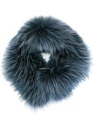 Mr & Mrs Italy Fur Scarf, Women's, Blue, Racoon Fur/viscose