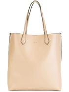 Hogan - Printed Logo Tote Bag - Women - Leather - One Size, Nude/neutrals, Leather