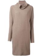 Daniela Gregis Cowl Neck Dress, Nude/neutrals, Wool