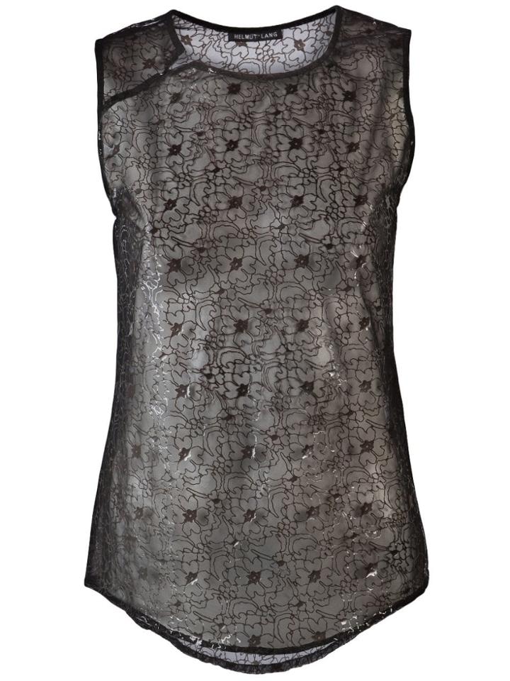 Helmut Lang Vintage Floral Tank - Black