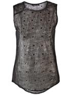 Helmut Lang Vintage Floral Tank - Black