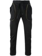 Faith Connexion Zip Detail Tapered Trousers, Men's, Size: Medium, Black, Cotton