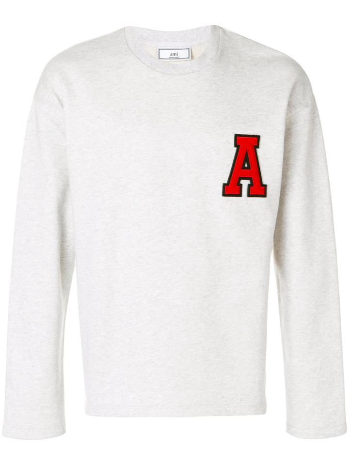 Ami Alexandre Mattiussi A Patch Sweatshirt - Grey