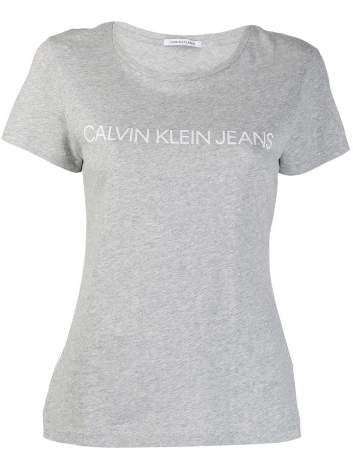 Calvin Klein Jeans Logo Branded T-shirt - Grey