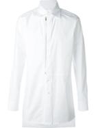 D.gnak Zip Detail Shirt, Men's, Size: 50, White, Cotton