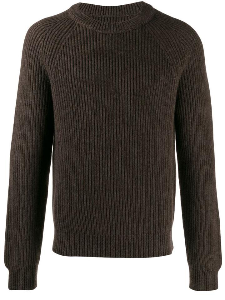 Maison Margiela Ribbed Knit Sweater - Brown