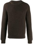 Maison Margiela Ribbed Knit Sweater - Brown