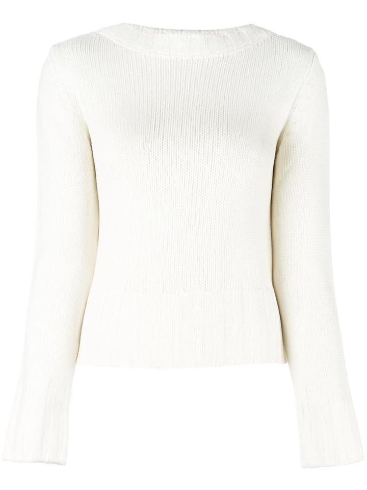 Eggs 'ortensia' Jumper, Women's, Size: 46, White, Virgin Wool/acrylic