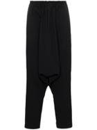 Yohji Yamamoto Drop Crotch Sweatpants - Black
