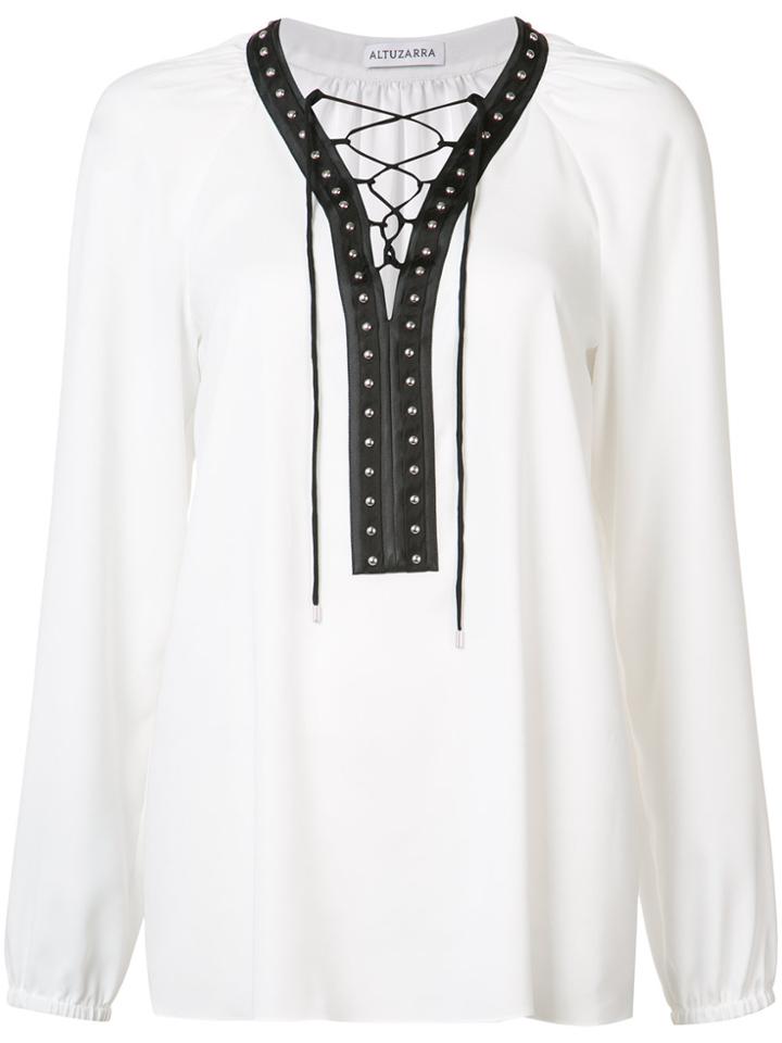 Altuzarra Lace-up Blouse - White