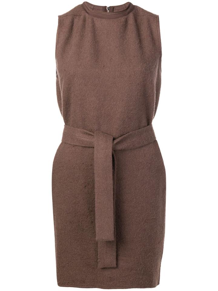 Rick Owens Short Sleeveless Dress - Brown