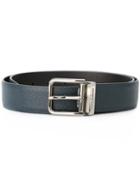 Dolce & Gabbana Classic Belt, Men's, Size: 85, Blue, Calf Leather