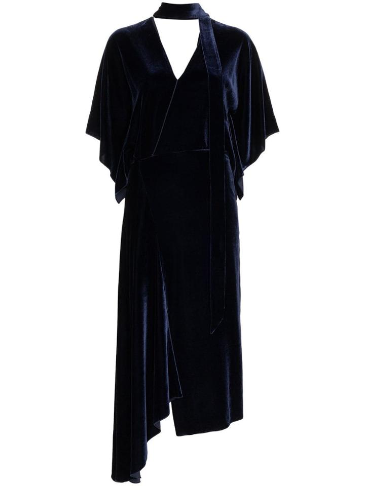 Roland Mouret Roland Meyers Drs Vlvt Tie Nck - Blue