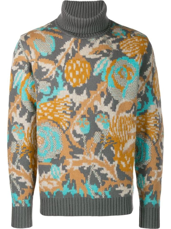 Missoni Floral Jacquard Jumper - Grey