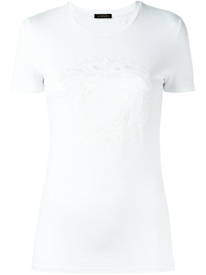 Versace Medusa Head T-shirt, Women's, Size: 40, White, Viscose/spandex/elastane