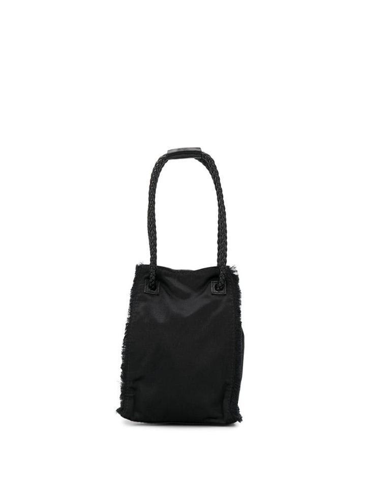 Yves Saint Laurent Pre-owned 2000's Fringed Bucket Bag - Black
