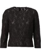 Comme Des Garçons Lace Blouse, Women's, Size: Medium, Black, Nylon/wool