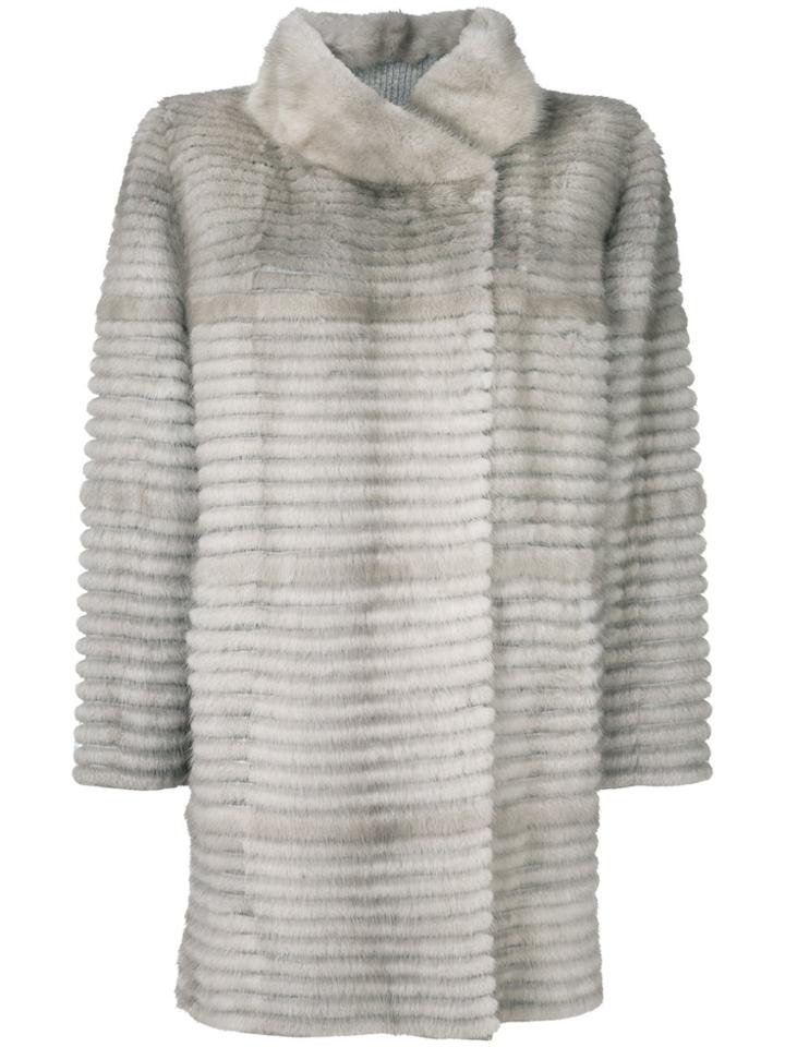 Liska Mink Fur Coat - Grey