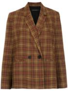 Andrea Marques Checked Boxy Blazer - Brown