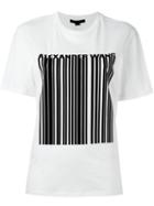 Alexander Wang Welded Barcode T-shirt, Women's, Size: Large, White, Cotton