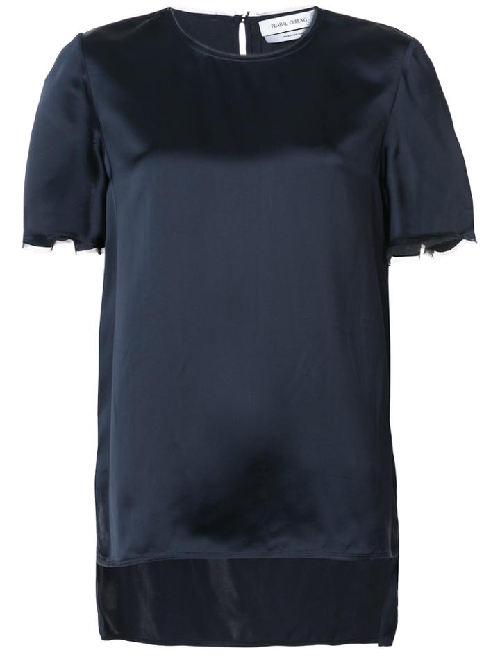 Prabal Gurung Short-sleeve Shift Blouse - Blue