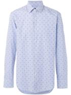 Boss Hugo Boss Dots Print Striped Shirt, Men's, Size: 41, Blue, Cotton