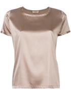 Blanca Metallic Short-sleeve Top - Brown