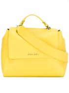 Orciani - Flap Shoulder Bag - Women - Leather - One Size, Women's, Yellow/orange, Leather
