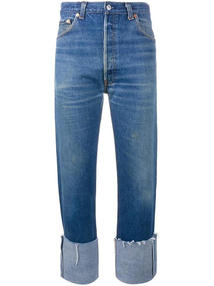 Re/done Straight-leg Jeans, Women's, Size: 30, Blue, Cotton