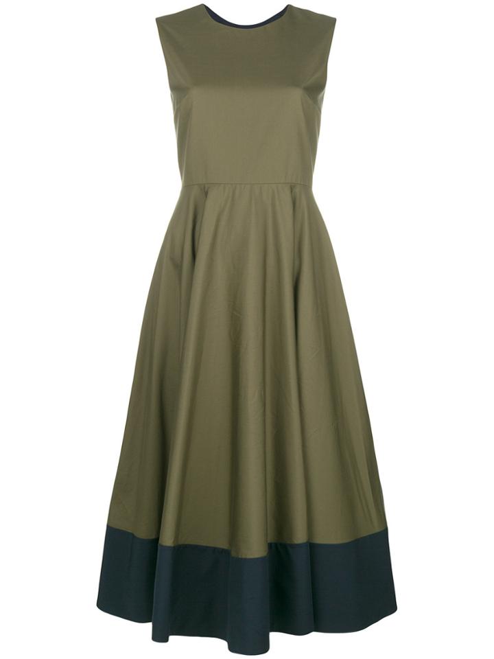 Roksanda Contrast Flared Midi Dress - Green