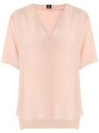 Osklen V Neck Silk Blouse - Pink