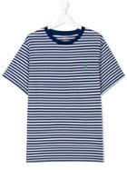 Striped Logo T-shirt - Kids - Cotton/polyester - 16 Yrs, White, Ralph Lauren Kids