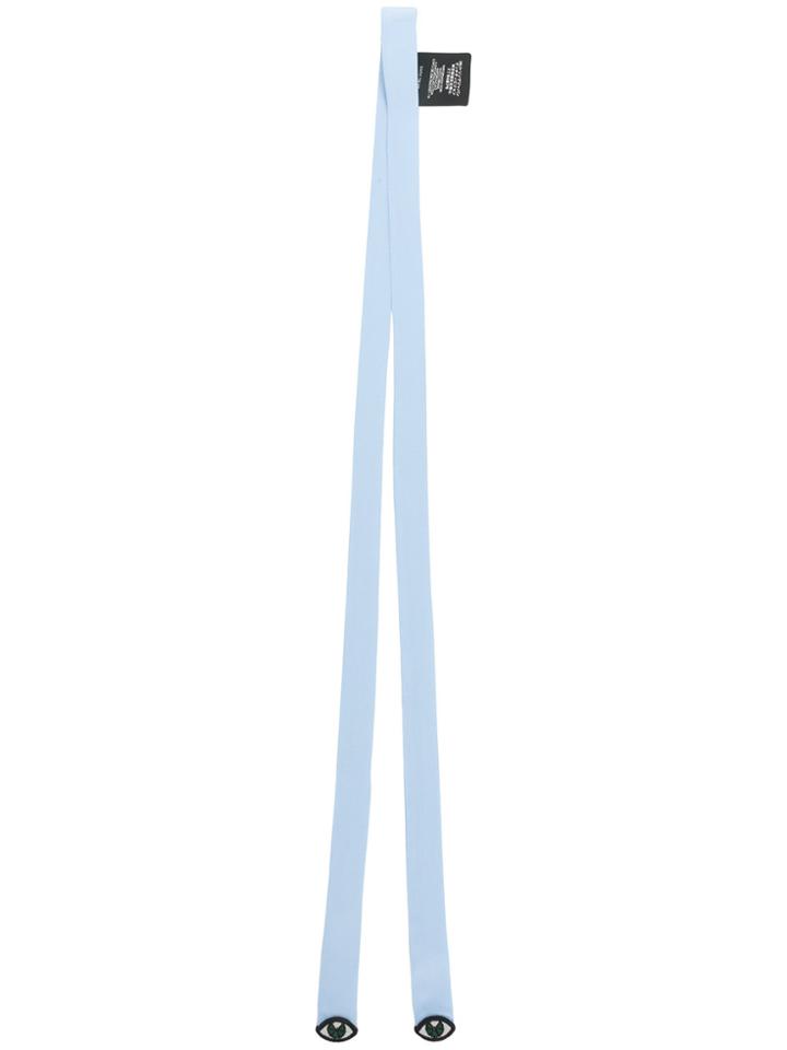 Gucci Embroidered Eye Tied Scarf - Blue