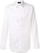 Emporio Armani Textured Slim-fit Shirt - White