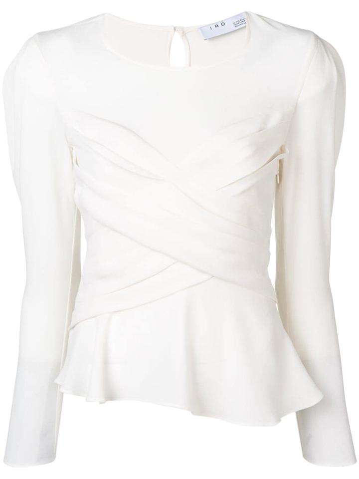Iro Ruched Wrap-front Top - White
