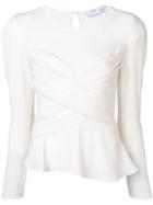 Iro Ruched Wrap-front Top - White