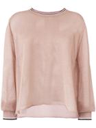 Forte Forte Shimmery Bell Sleeve Sweater - Metallic