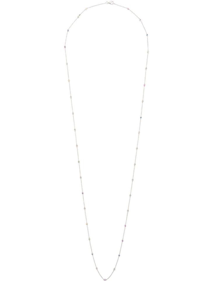 Loquet 14kt White Gold 32inch Chain - Multicolour