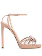 Jimmy Choo Crystal Detail 125mm Sandals - Neutrals