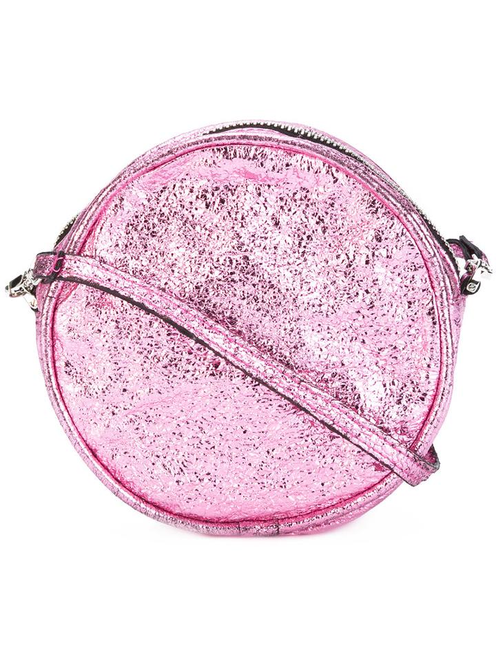 Zilla Round Crossbody Bag, Women's, Pink/purple, Leather