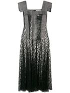 Christopher Kane Crystal Lace Panelled Dress - Black