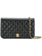Chanel Vintage Quilted Cc Logo Chain Shoulder Bag - Black