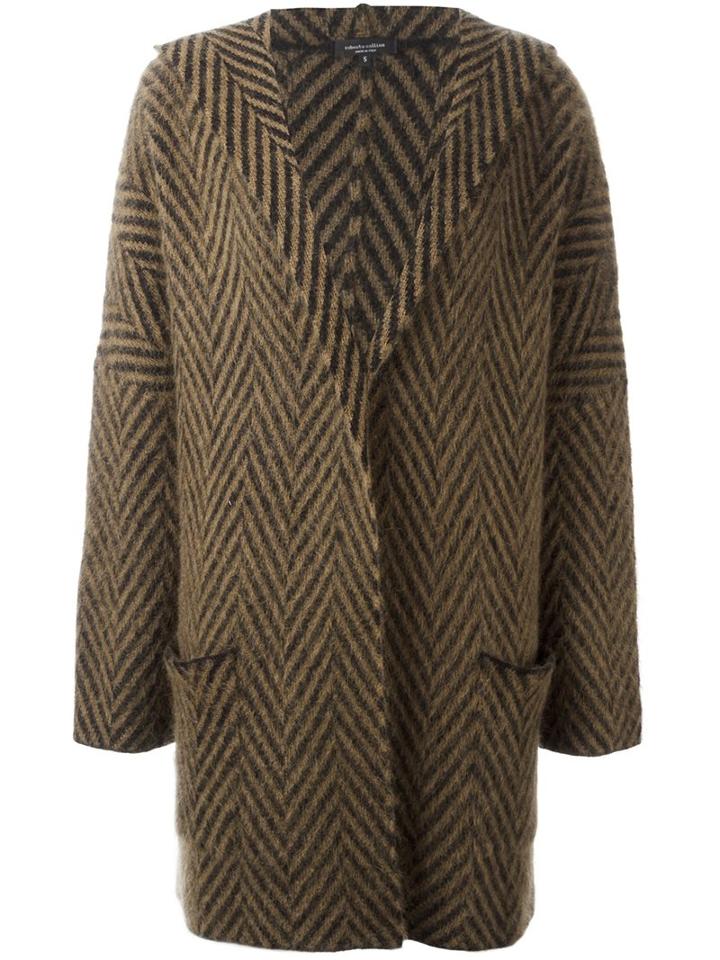 Roberto Collina Single Breasted Coat, Women's, Size: Medium, Black, Nylon/mohair/merino