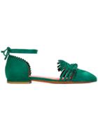 Santoni Tassel Pumps - Green