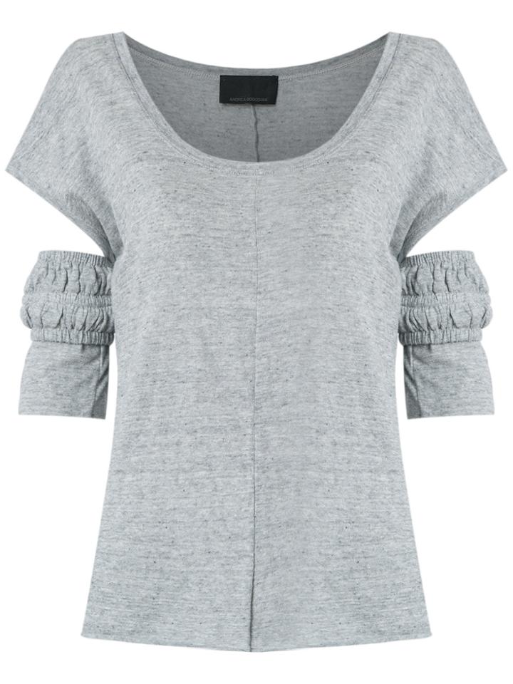 Andrea Bogosian Cut Out Details Top - Grey