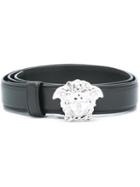 Versace Medusa Belt, Women's, Size: 90, Black, Leather/metal